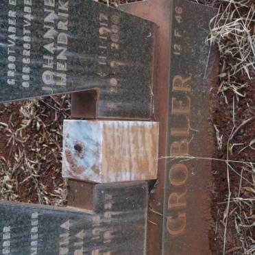 GROBLER Johannes Hendrik 1917-2000 &amp; Martha Maria 1918-1987