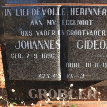 GROBLER Johannes Gideon 1896-1969
