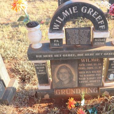GRUNDLING  Wilmie Greeff 1980-2009