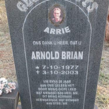 GELDENHUYS Arnold Brian 1977-2003