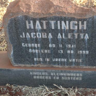 HATTINGH Jacoba Aletta 1941-1999