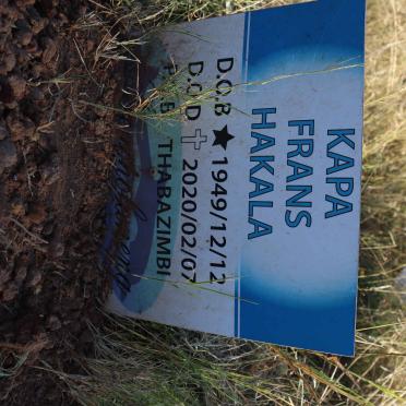 HAKALA Kapa Frans 1949-2020