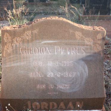 JORDAAN Giedion Petrus 1885-1967