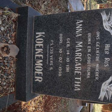 KOEKEMOER Anna Margaretha 1911-1998
