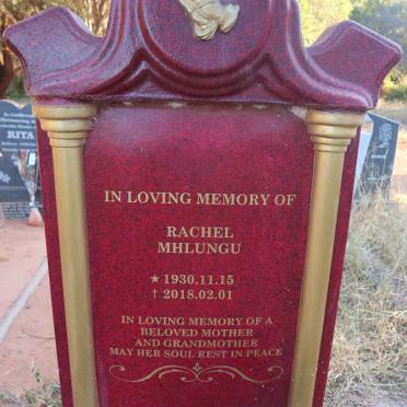 MHLUNGU Rachel 1930-2018