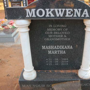 MOKWENA Mashadikana Martha 1944-2018