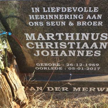 MERWE Marthinus Christiaan Johannes, van der 1969-2017