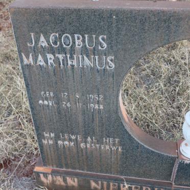 NIEKERK Jacobus Marthinus, van 1952-1988