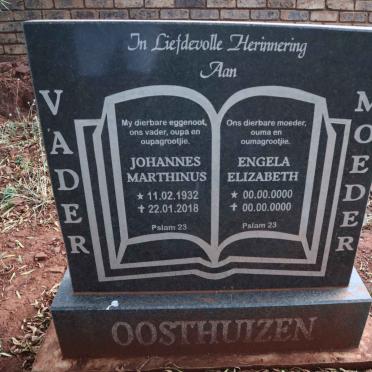 OOSTHUIZEN Johannes Marthinus 1932-2018 &amp; Engela Elizabeth