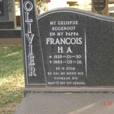 OLIVIER Francois H.A. 1929-1983