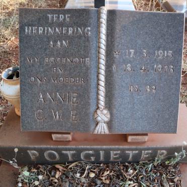 POTGIETER Annie C.W.E. 1915-1978