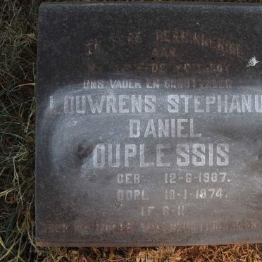 PLESSIS Louwrens Stephanus Daniel, du 1907-1974