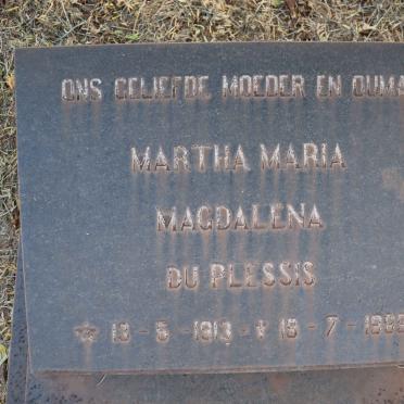 PLESSIS Martha Maria Magdalena, du 1913-1989