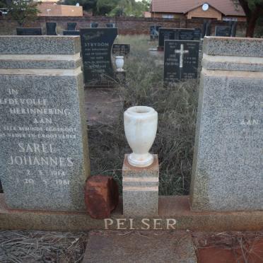 PELSER Sarel Johannes 1914-1981 &amp; J.S.H. 1915-1988