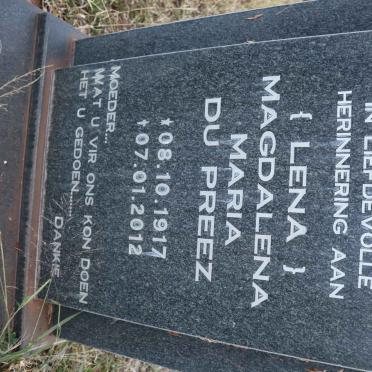 PREEZ Magdalena Maria, du 1917-2012