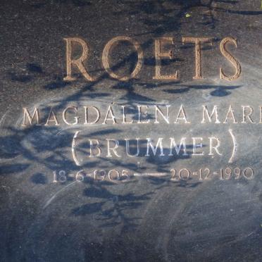 ROETS Magdalena Maria nee BRUMMER 1905-1990