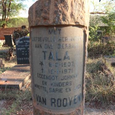 ROOYEN Tala, van 1907-1971