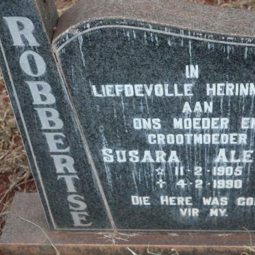 ROBBERTSE Susara Aletta 1905-1990