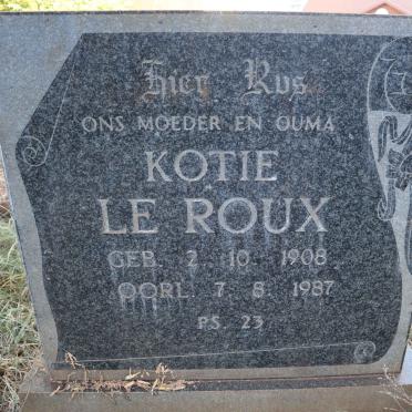 ROUX Kotie, le 1908-1987