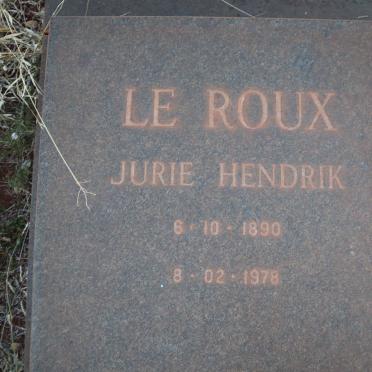 ROUX Jurie Hendrik, le 1890-1978