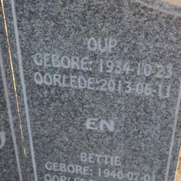 RENSBURG Oup, Janse van 1934-2013 &amp; Bettie 1940-