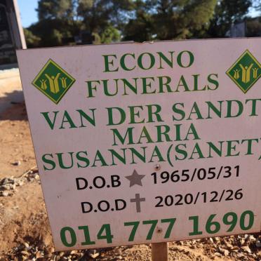 SANDT Maria Susanna, van der 1965-2020