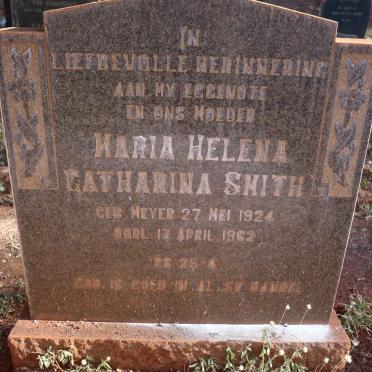 SMITH Maria Helena Catharina nee MEYER 1924-1962