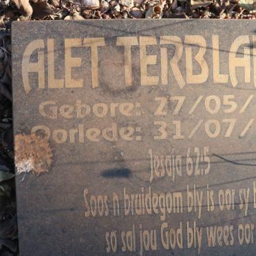 TERBLANCHE Alet 1946-2009