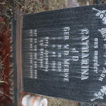 TERBLANCHE Catharina J.D. nee V.D. MERWE 1950-1983