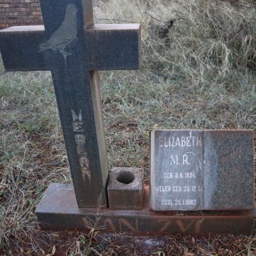 ZYL Elizabeth M.R., van nee WEDER 1934-1982