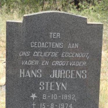 GROBLER Hans Jurgens Steyn 1892-1974