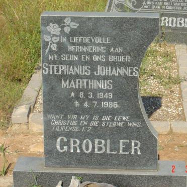 GROBLER Stephanus Johannes Marthinus 1949-1986