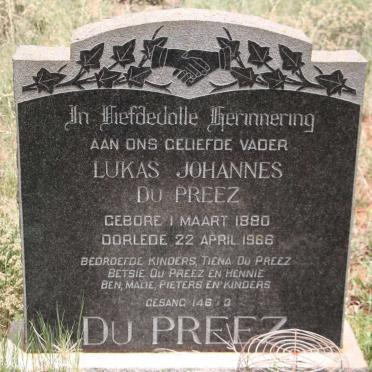 PREEZ Lukas Johannes, du 1880-1966