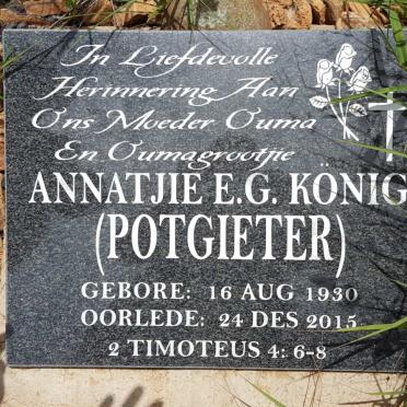 KONIG Annatjie E.G. nee POTGIETER 1930-2015