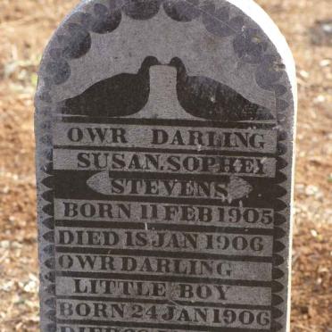 STEVENS Susan Sophey 1905-1906 :: STEVENS Baby Boy 1906-1906