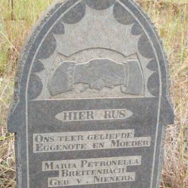BREITENBACH Maria Petronella nee V. NIENERK 1873-1946