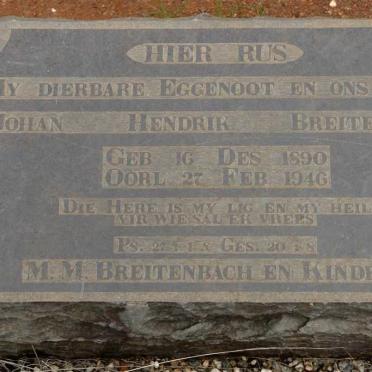 BREITENBACH Johan Hendrik 1890-1946