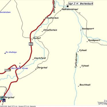 2. Nooitgedacht farm cemetery, Ohrigstad - map