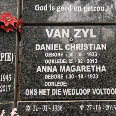 ZYL Daniel Christian, van 1933-2013 &amp; Anna Magaretha 1933-