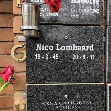 LOMBAARD Nico 1945-2011