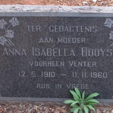 BOOYSEN Anna Isabella voorheen VENTER 1910-1960