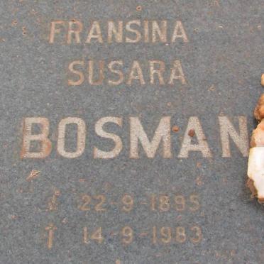 BOSMAN Fransina Susara 1895-1983
