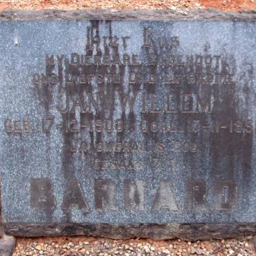 BARNARD Jan Willem 1903-1959