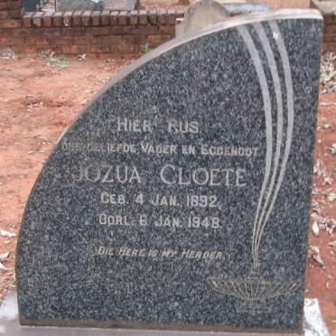 CLOETE Jozua 1892-1948