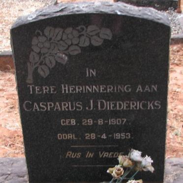 DIEDERICKS Casparus J. 1907-1953