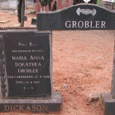 DICKASON Maria Anna Dorathea voorheen GROBLER nee LANDSBERG 1902-1997