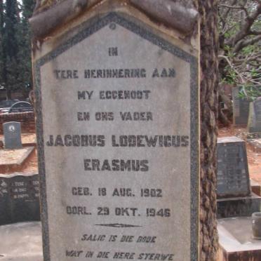 ERASMUS Jacobus Lodewicus 1902-1946