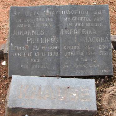 KRAUSE Johannes Phillipus 1890-1970 &amp; Frederika Jacoba 1896-1961