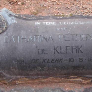 KLERK Catharina Petronella, de nee DE KLERK 1894-1959