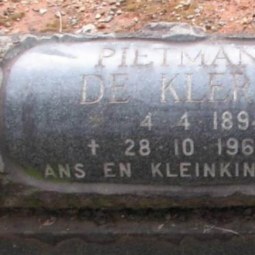 KLERK Pietman, de 1894-1961